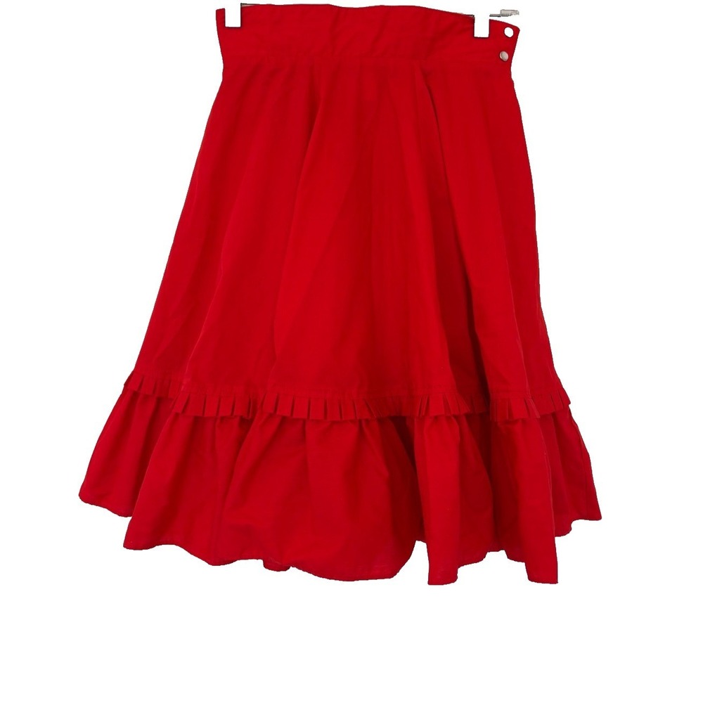Square Dancing Skirt Partners Please Malco Modes Small Red rockabilly Western